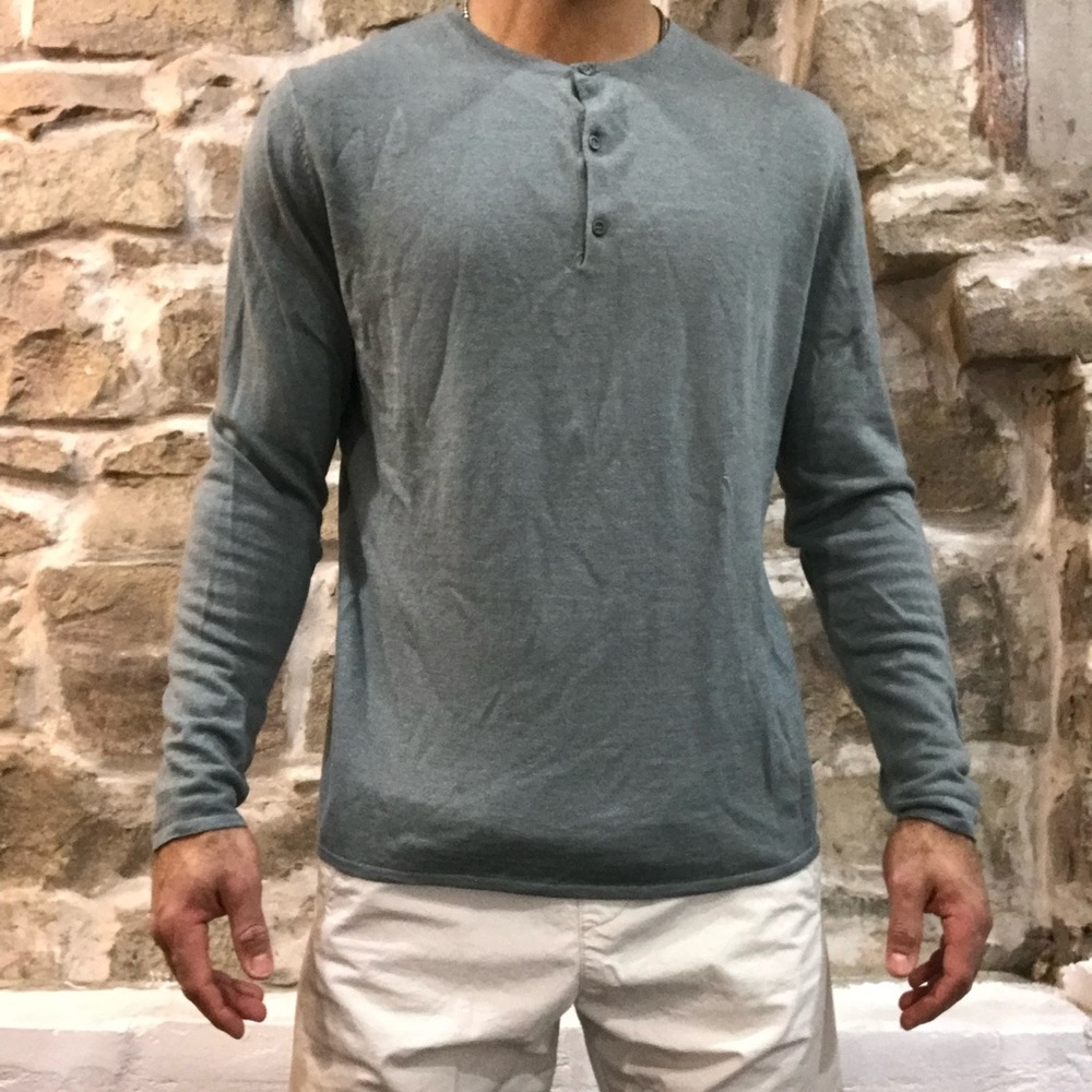 COS Knit Long Sleeve Tee Light Green - Sz Medium